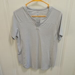 Kuhl Womens V-Neck Top Size M Light Gray